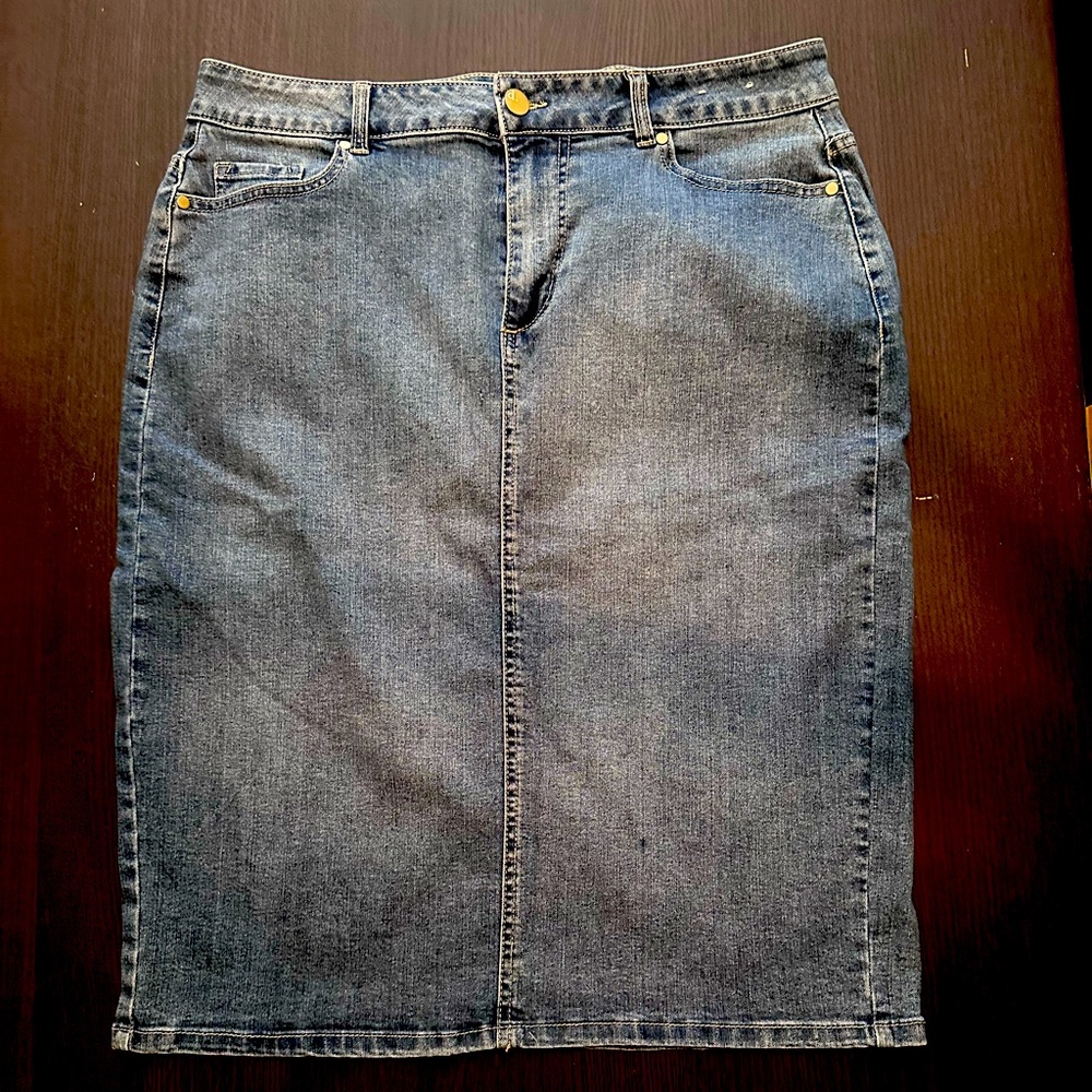d. jeans Blue Denim Pencil Skirt
